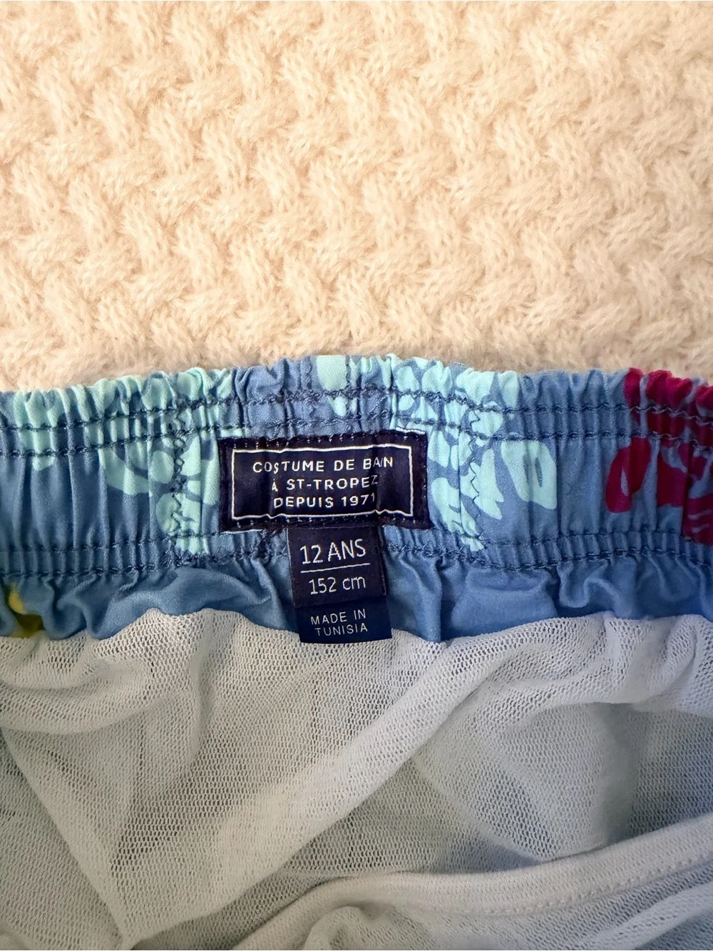Vilebrequin Light Blue Swim Trunks with Multicolor Turtle Print
